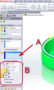 SolidWorks – Adding Parting Lines – The Purdy Studio @ gatech